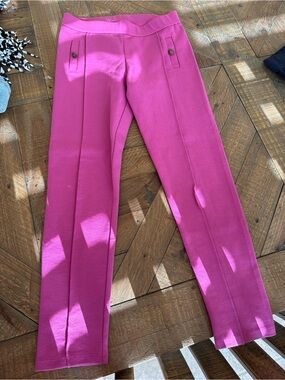 Janie and Jack Hot Pink Ponte Pull-On Leggings